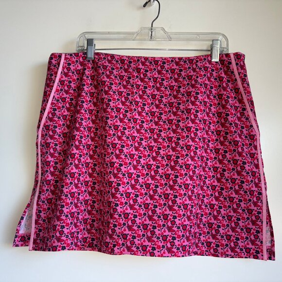 GOLFTINI Take Flight Skort Skirt Size 12 Pink Floral Golf Tennis - Picture 1 of 11